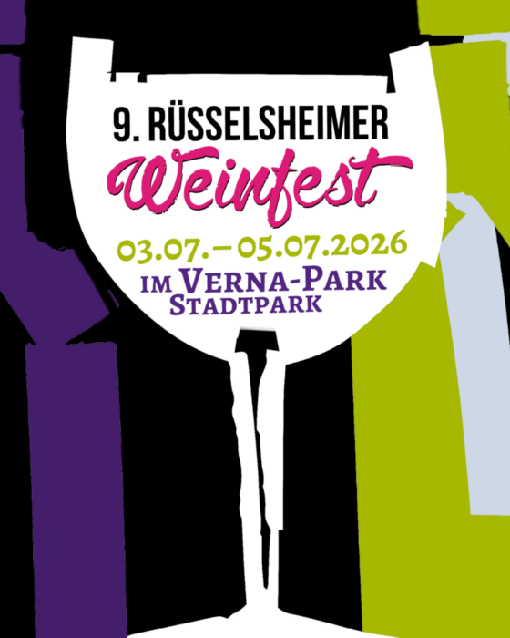 Weinfest Banner Social 9. Rüsselsheimer WINE-fest der WINE-crew im Stadtpark / Verna-Park
